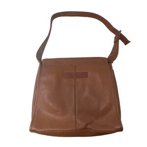 Vintage Large Fossil Tan Brown Leather Shoulder Bag‎ Satchel 75082 Soft